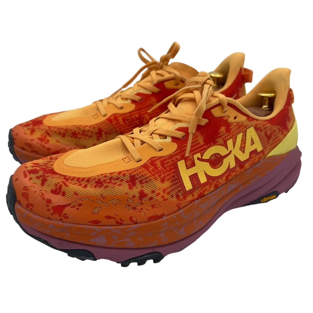 HOKA Speedgoat 6 Wide 2E Mens 13 Excellent Trail Running Shoes Sherbet Camo